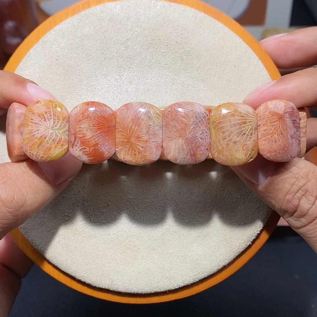 硅化珊瑚（珊瑚玉）手串未镶嵌z*l