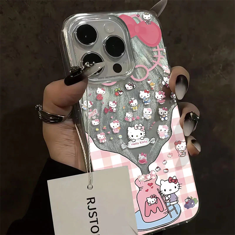 收集猫猫适用iPhone16promax苹果14手机壳15个性13镭射11小众