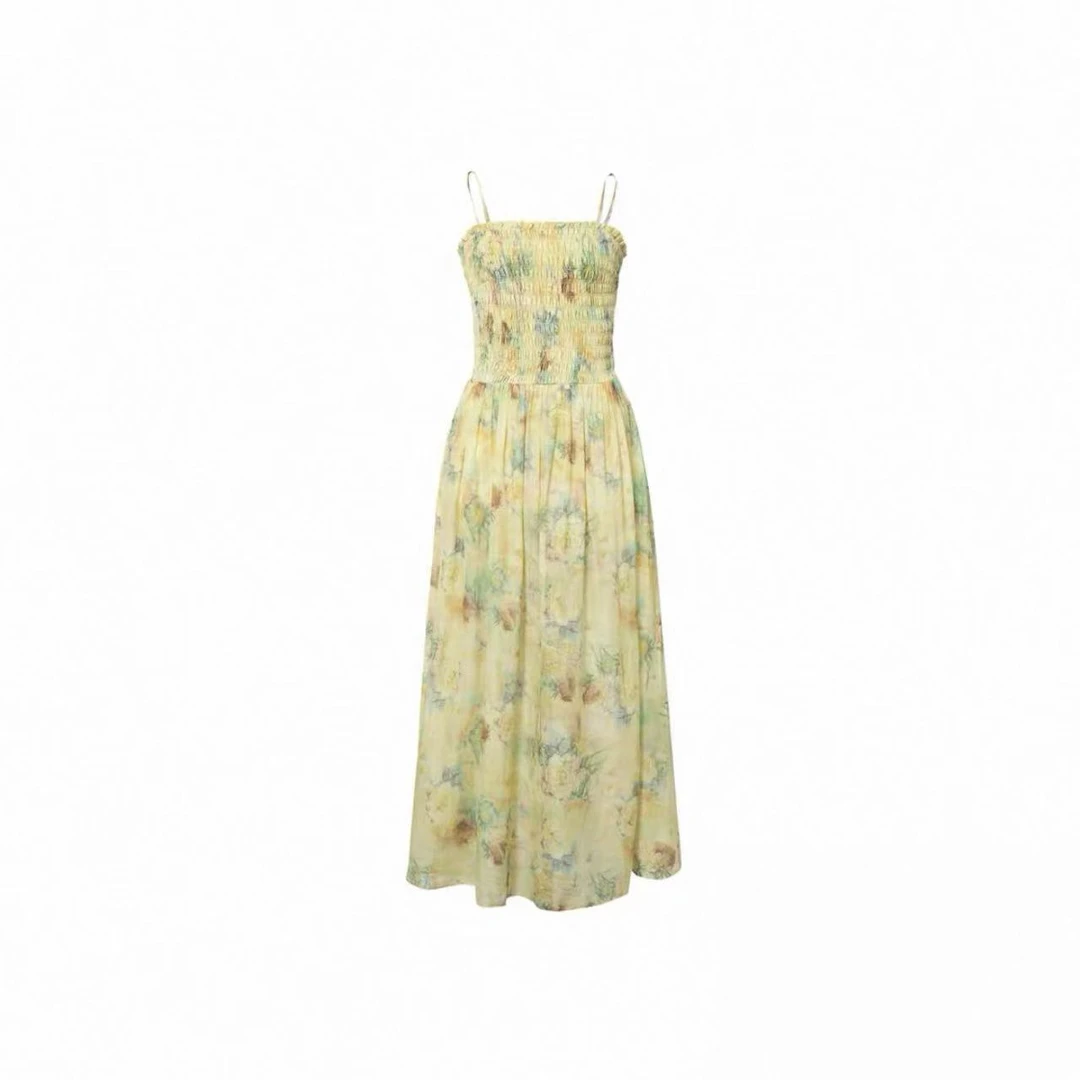 连衣裙-1G6993771可调节肩带设计感显瘦薄纱吊带裙