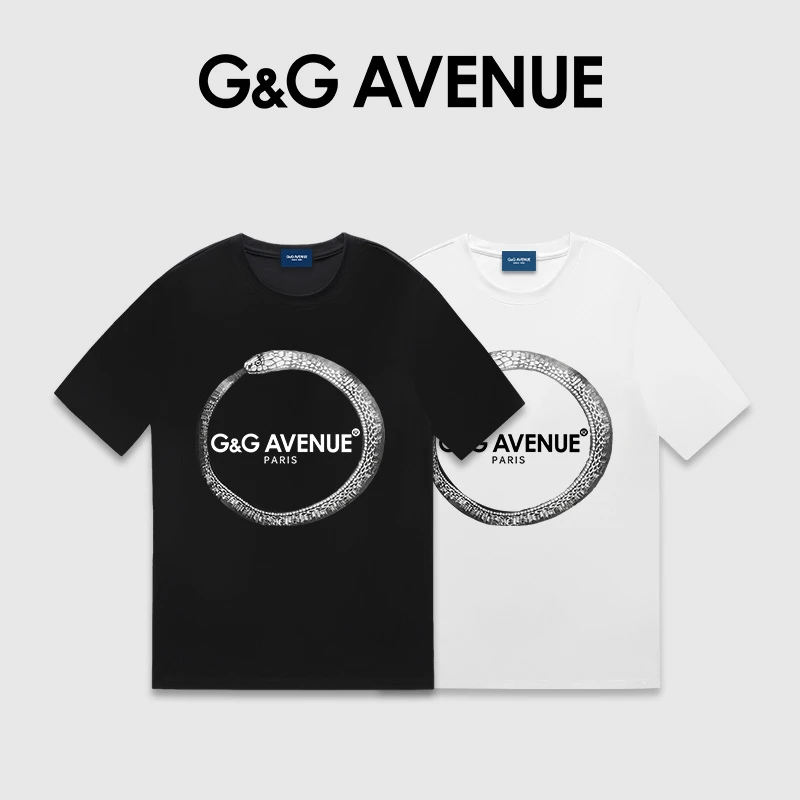 法国G&G AVENUE轻奢潮牌夏季新款印花短袖T恤男女同款-GT2511035