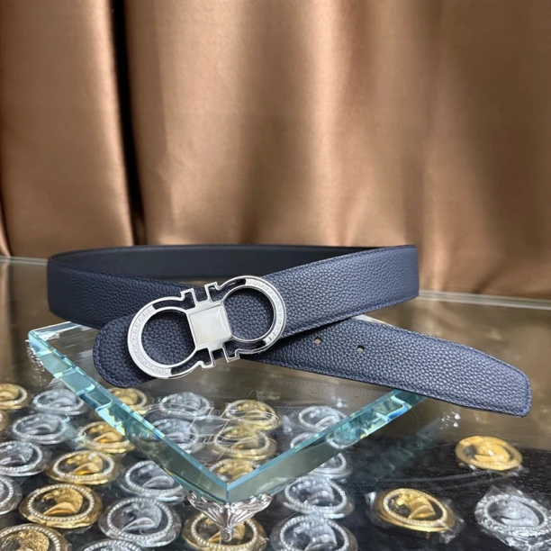 菲拉天然玉石新款皮带男士百搭高档休闲牛皮腰带青中老年时尚商务