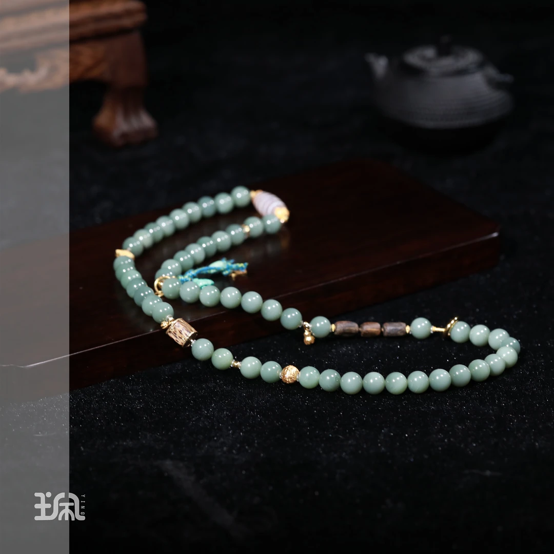 天青时|和田玉*手串*18K金镶嵌XYC25050703多样性发其一