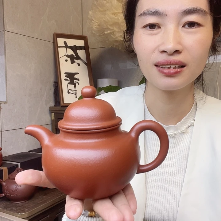 一***愁茶壶紫砂半手多球