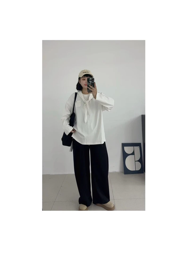 【小口袋】简约复古小口袋T+披肩两件套7636