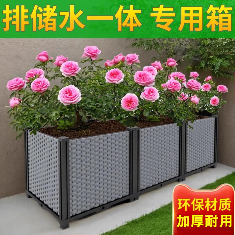 种菜专用箱子家庭阳台种植箱大号花盆塑料长方形网红种菜盆神器