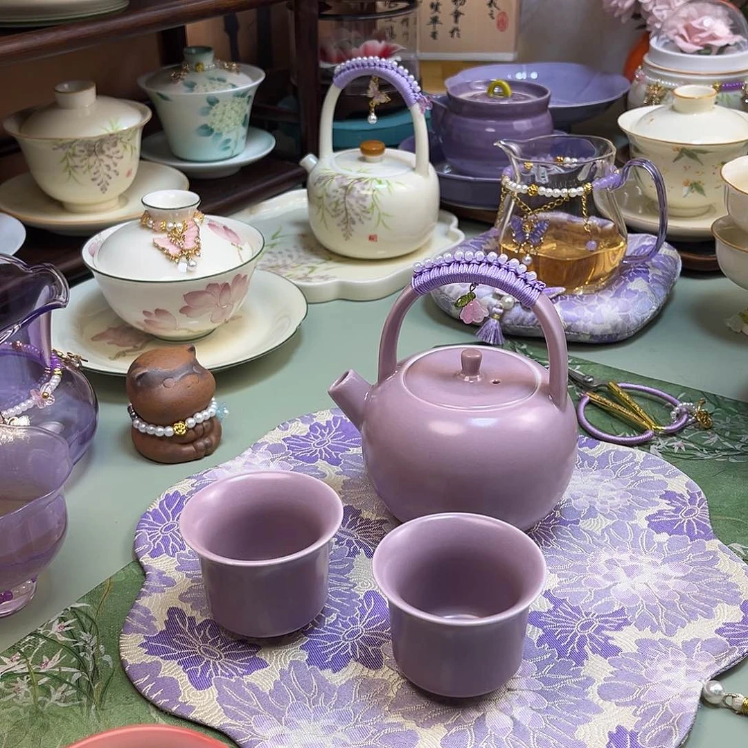 香芋紫提梁一壶两杯