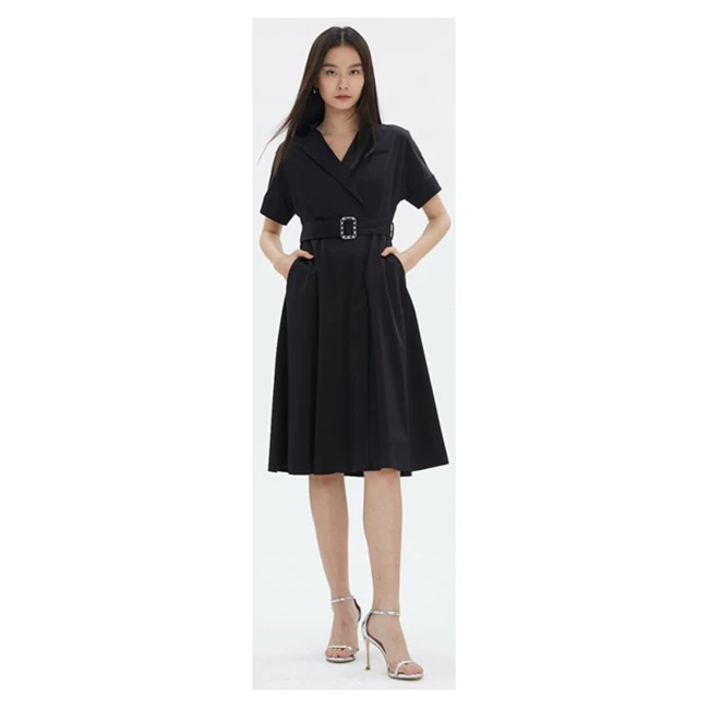 FALEMIG-歌系新款通勤短袖连衣裙女EWD332Y25500