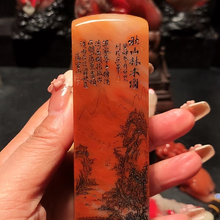 贺***i昌化石大师的作品漂亮的