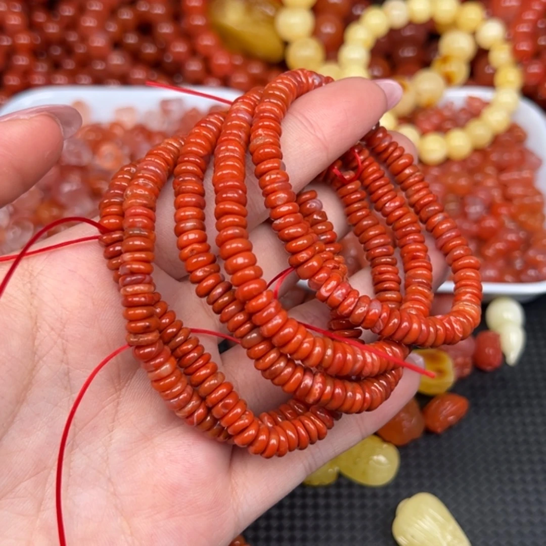 南红玛瑙未镶嵌手链