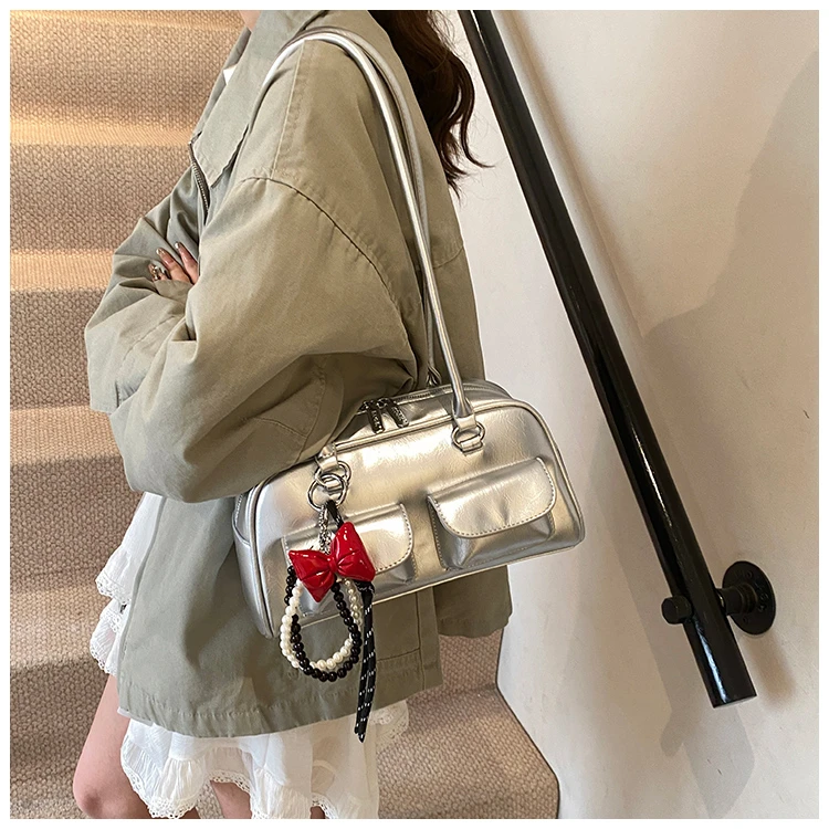 2706高级感复古保龄球包小众百搭波士顿托特包腋下单肩包