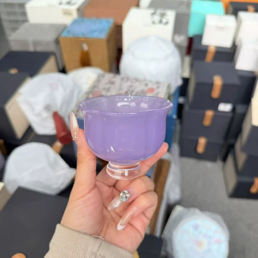 紫色琉璃高足主人杯 6222-yy