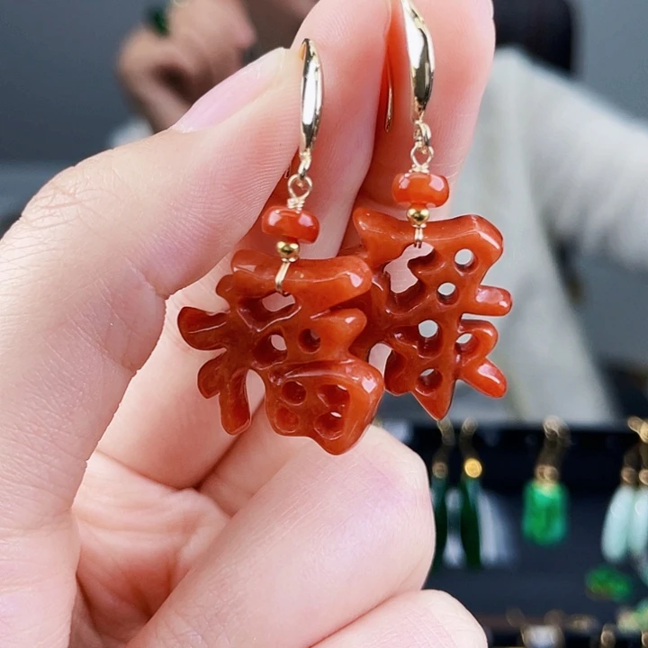 翡翠耳饰未镶嵌饰品