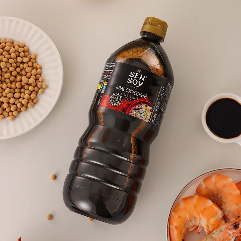 俄罗斯原装进口森莎娅经典口味酿造酱油1000ml/瓶