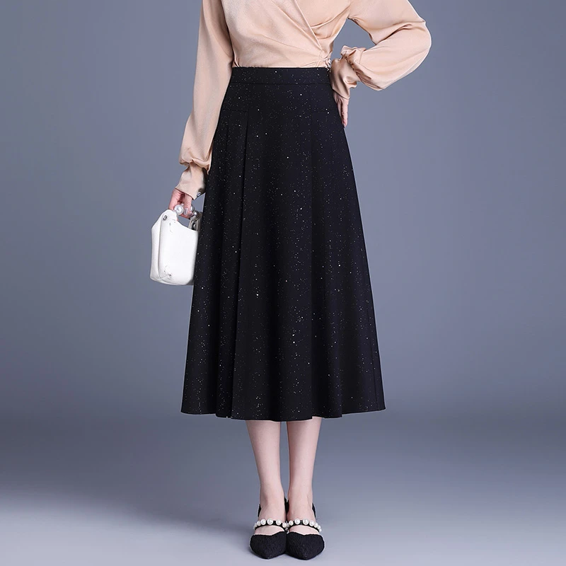 高腰显瘦百褶裙半身裙垂感A字裙气质高级感长款西装半裙2025新款