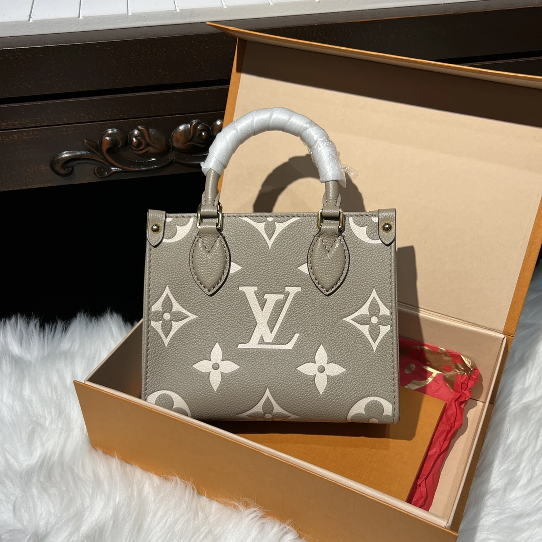 99新 LouisVuitton/路易威登 （仅试背）on the go bb大象灰全皮款