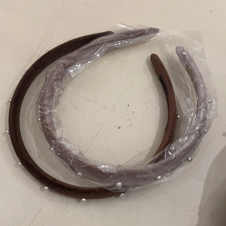 J***花咖色浅咖珍珠发箍75