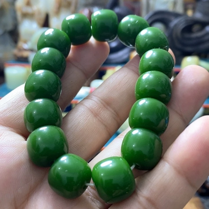 和田玉（糖玉）22K金镶嵌手链