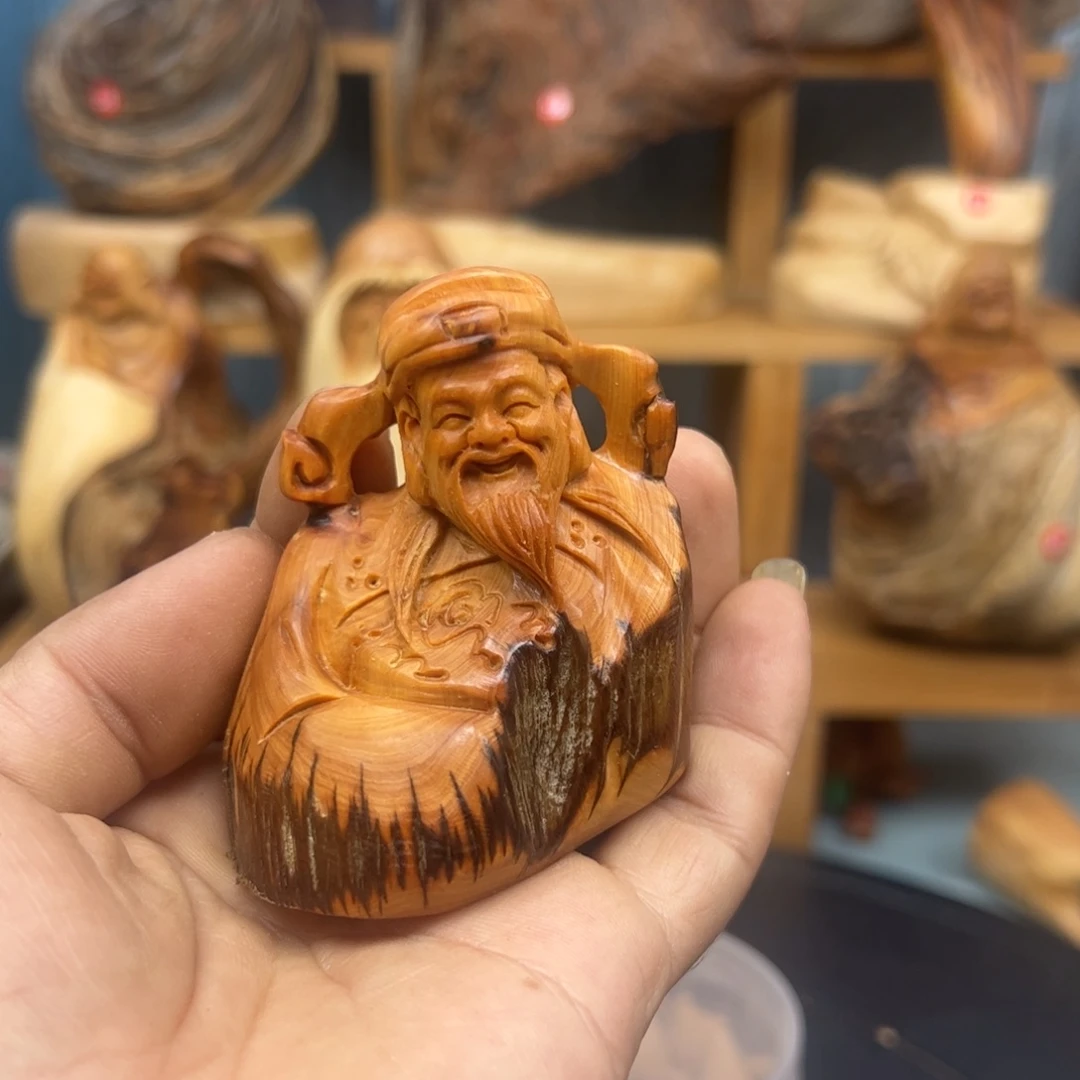 木瞎*黑崖柏木摆件手把件