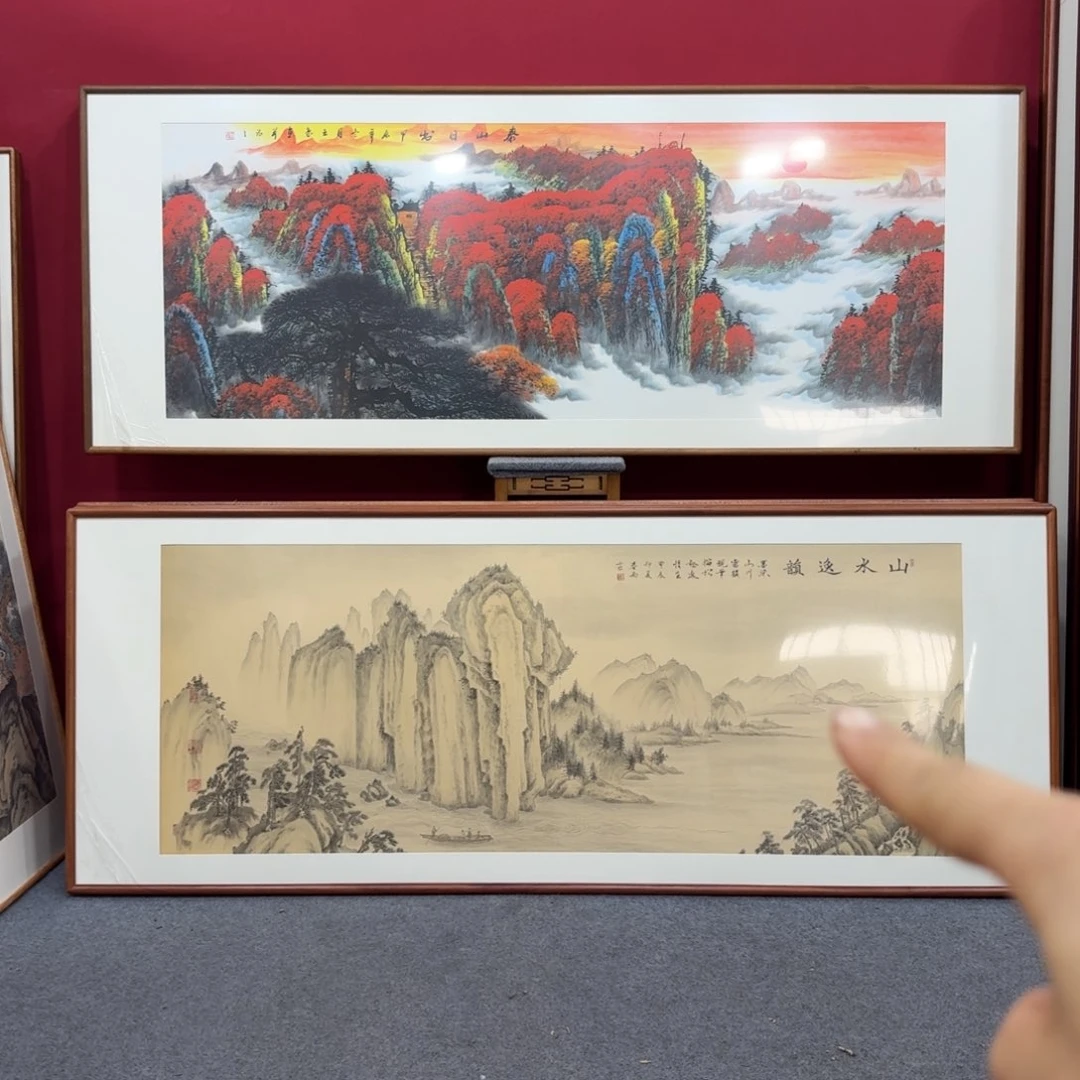 国画明*?210成80手绘作品带框