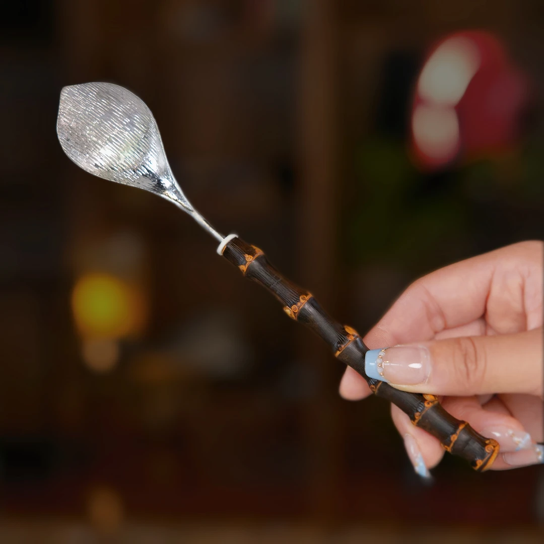 新款紫竹茶匙茶勺茶道配件紫竹根纯手工精致把玩手工艺
