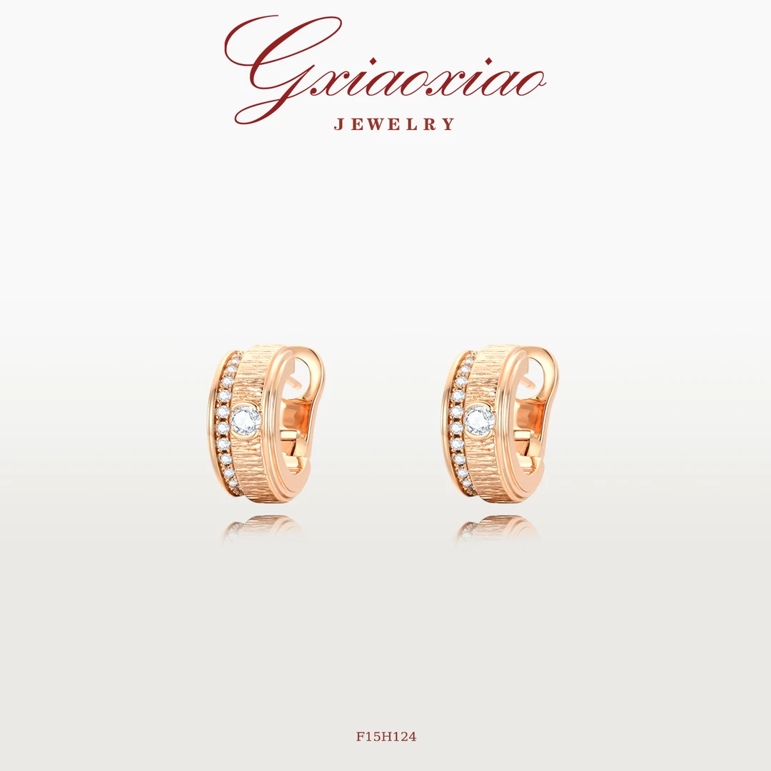 G XIAOXIAO 法式气质时尚百搭C形耳环 F15H124 F15H125