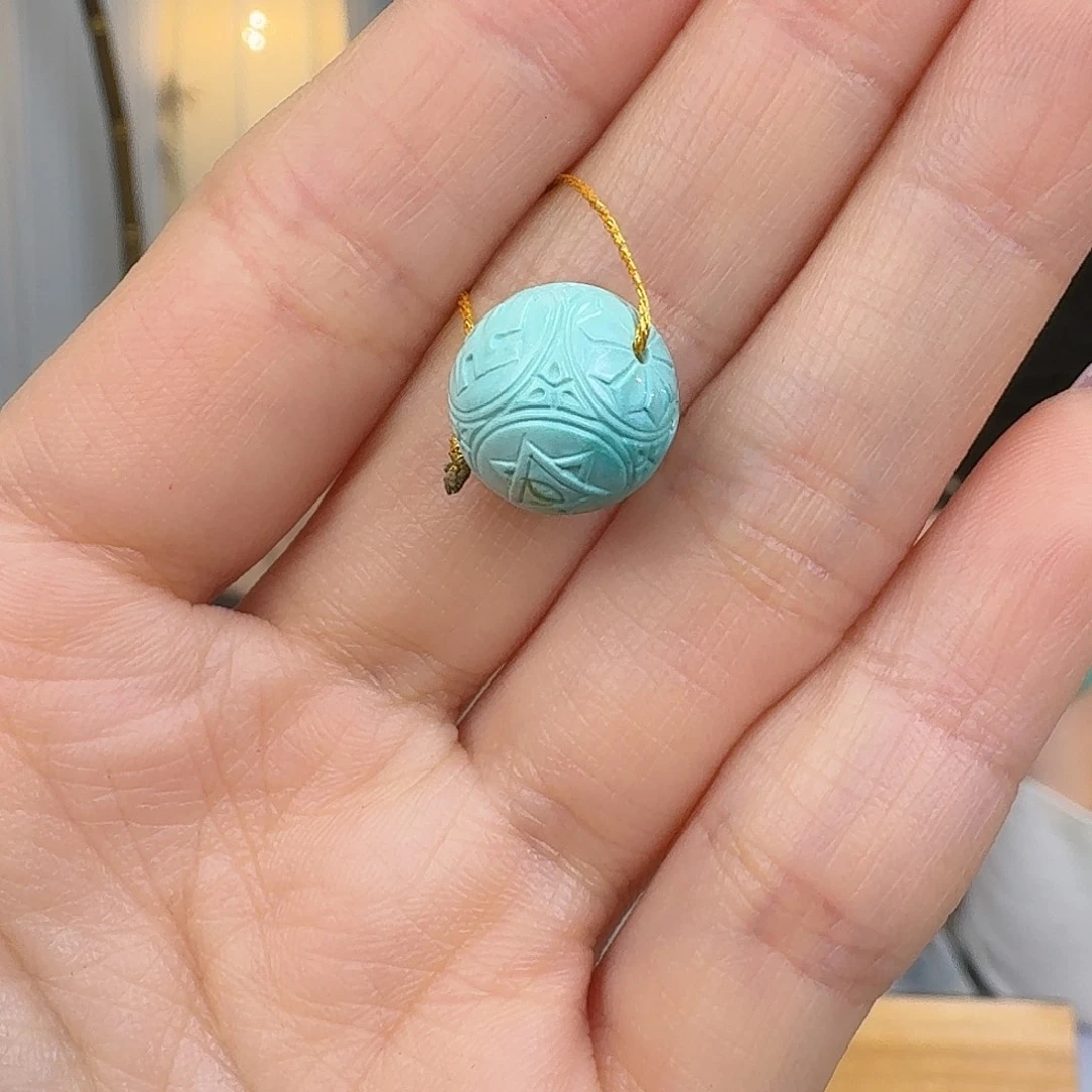 绿松石未镶嵌挂件