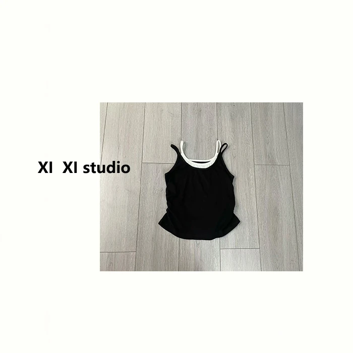 【汐汐女装】小个子定制百搭简约假两件背心 Z6908