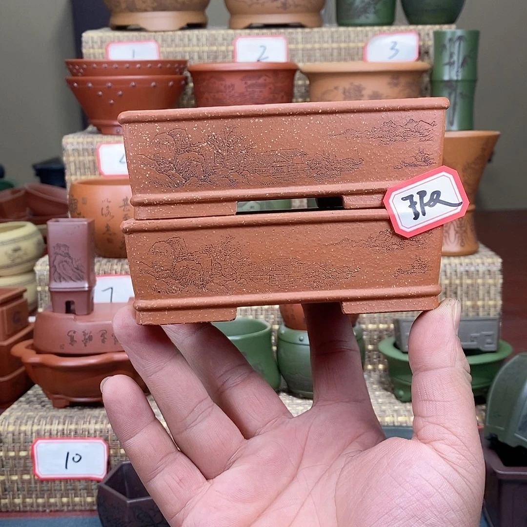 紫砂花盆在看了几