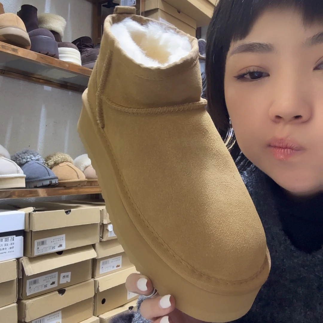 38码栗色雪地靴大棉