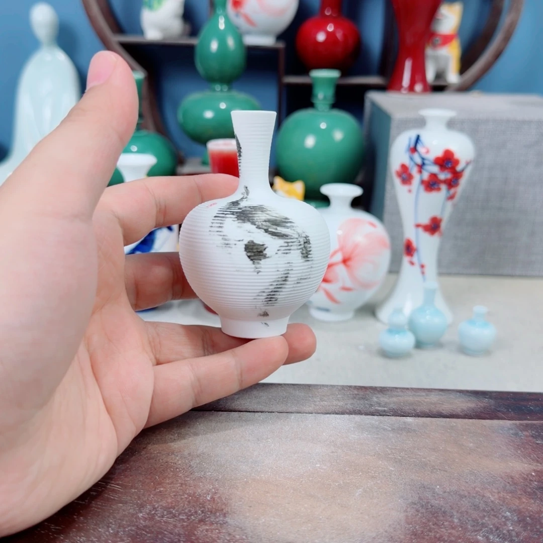 陶瓷手工小花器摆件