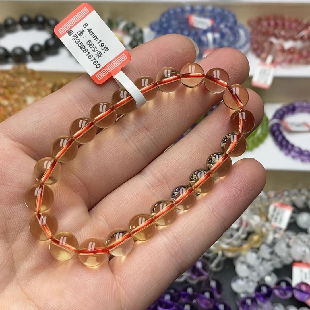 【闪购商品】黄晶手链未镶嵌天然黄水巴西干净8.4