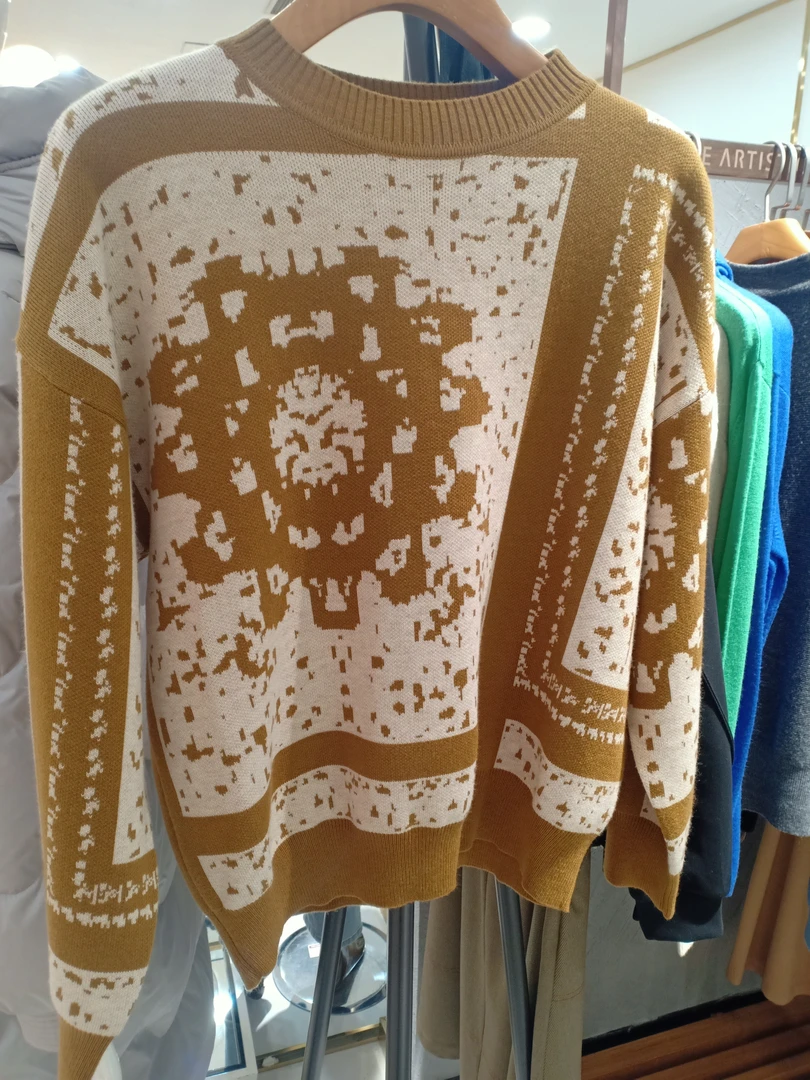 女士套头针织毛衫时尚百搭提花