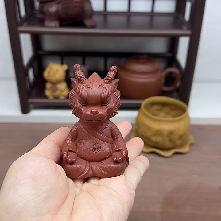 茶案朱泥小龙人茶宠