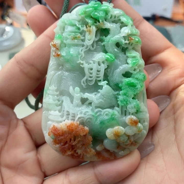 翡翠未镶嵌颈饰天然翡翠a货