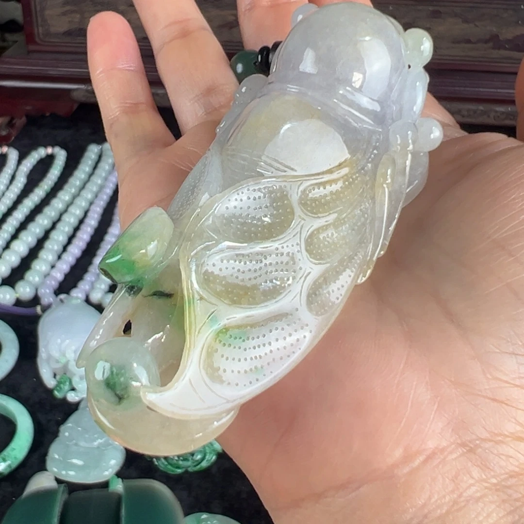 翡翠未镶嵌项圈天然翡翠金蟾