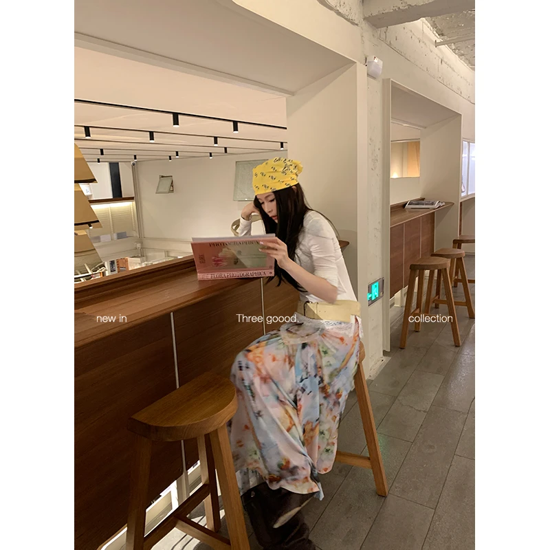 THREE GOOOD/三吉早春多巴胺甜美爱心蕾丝A字法式半裙Y725G00667