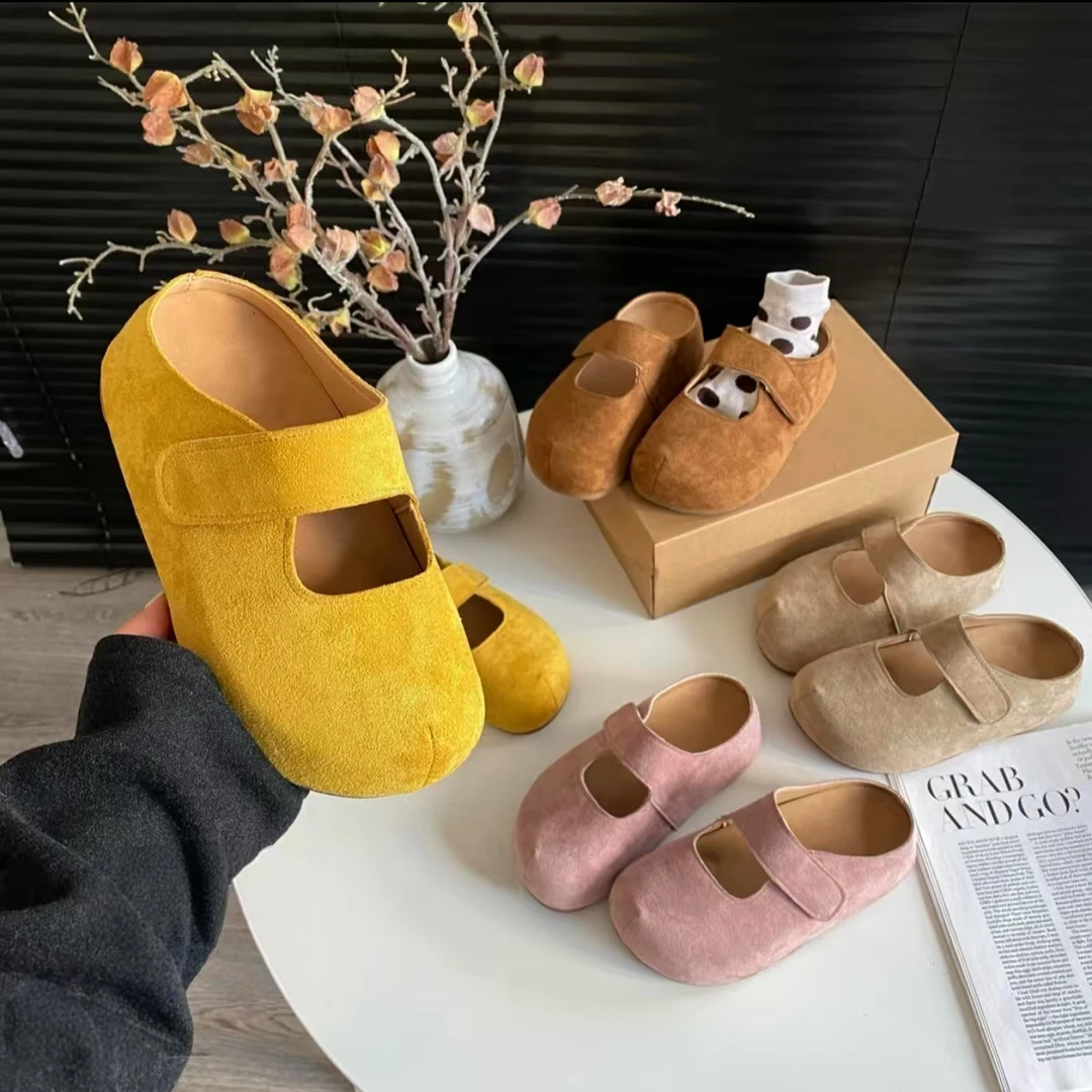 【黄油欧欧包】百搭勃肯鞋增高女夏厚底魔术贴懒人一脚蹬软底包头拖