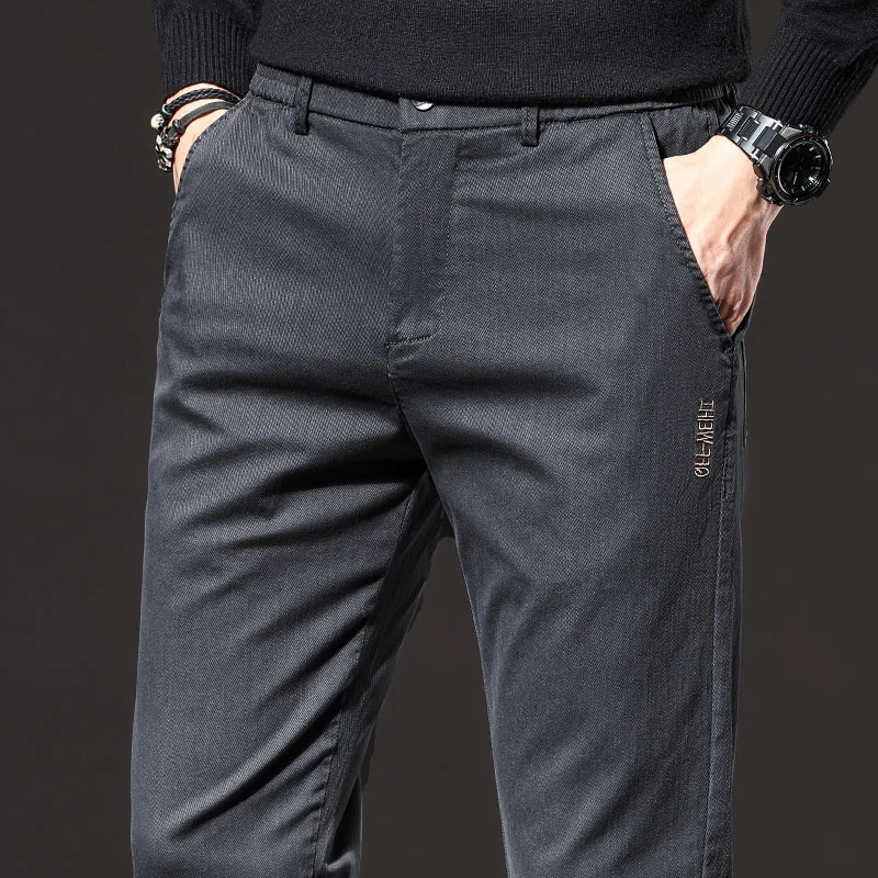 秋季新款休闲裤男士2025新款修身直筒弹力韩版潮流百搭商务长裤子
