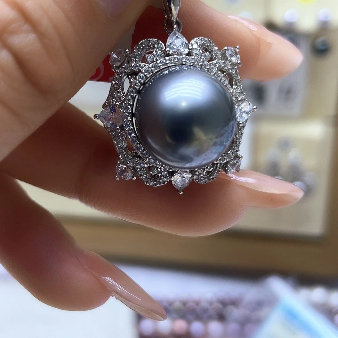 海水珍珠颈饰银S925镶嵌