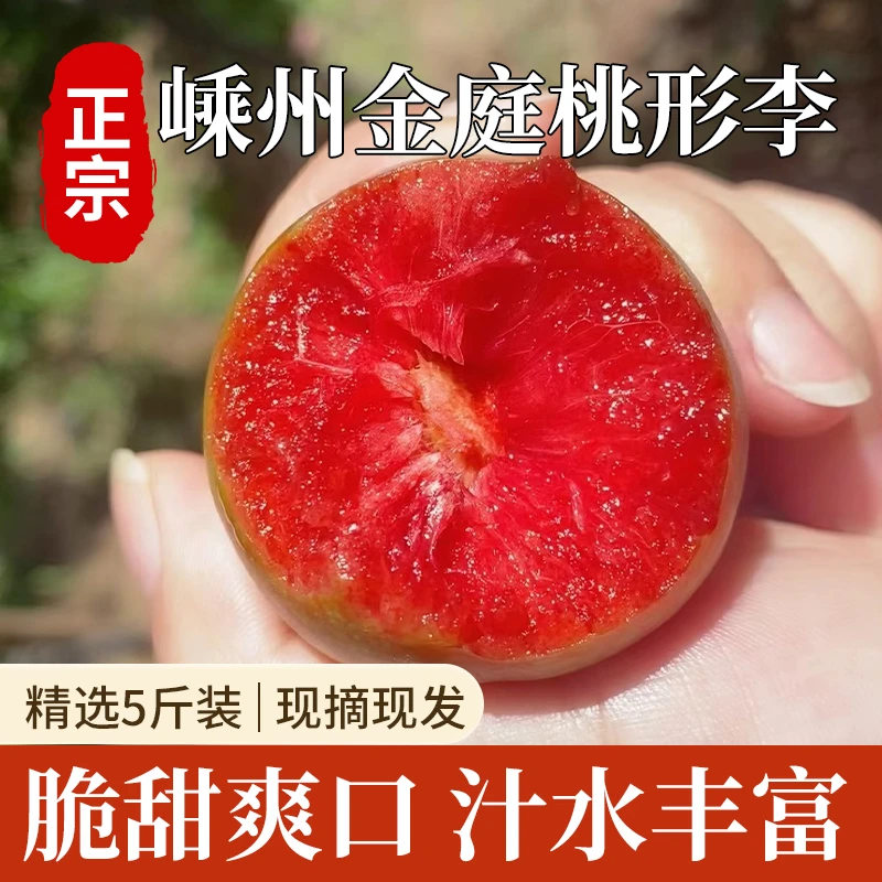 浙江嵊州桃形李现摘红心李子新鲜水果脆甜脱骨优质好吃成熟三华李