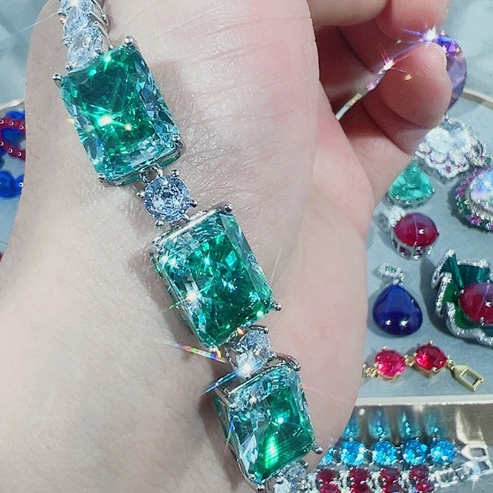 非金属红色蓝色吊坠戒指