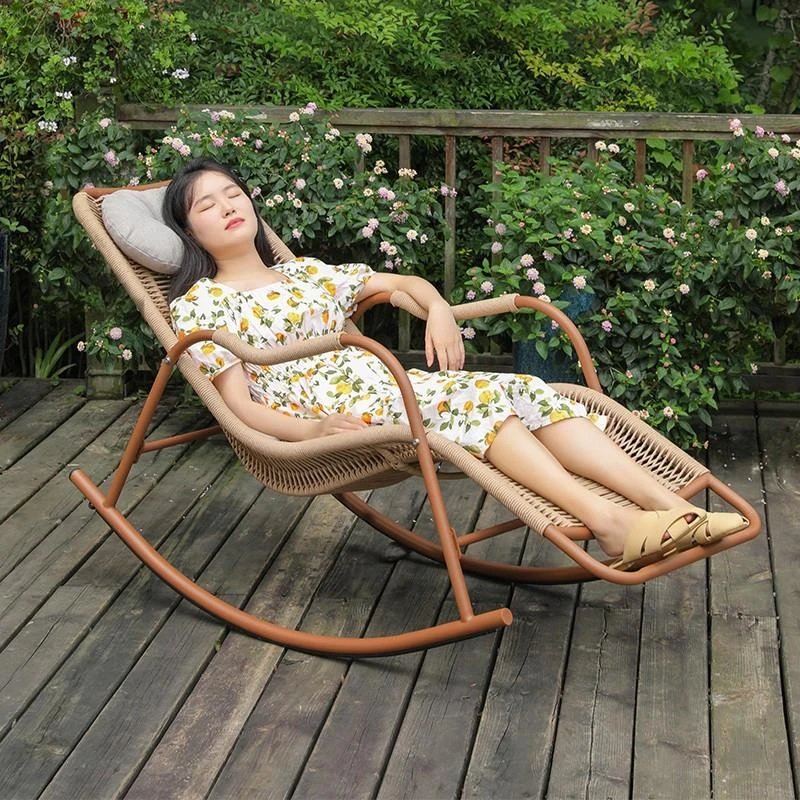 懒人摇摇椅藤躺椅大人午休家用沙发户外庭院露台逍遥椅阳台休闲椅