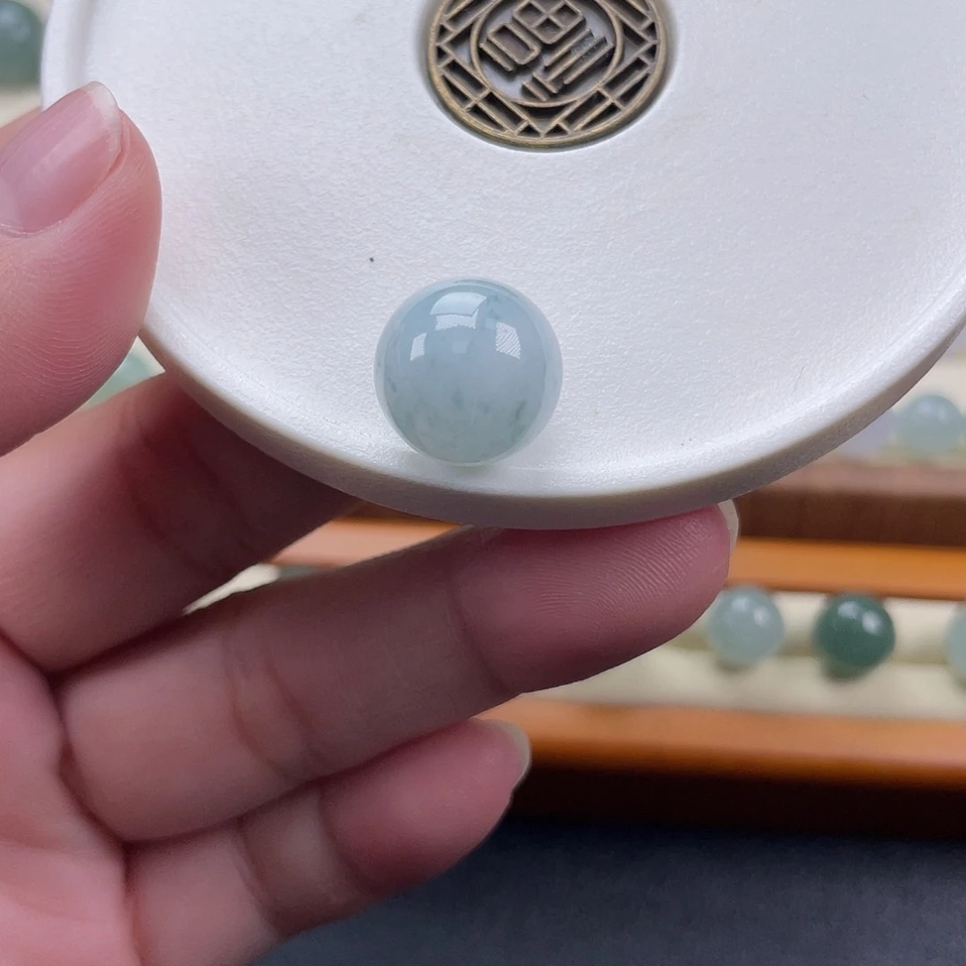 翡翠散珠天然翡翠a货紫飘花卡13