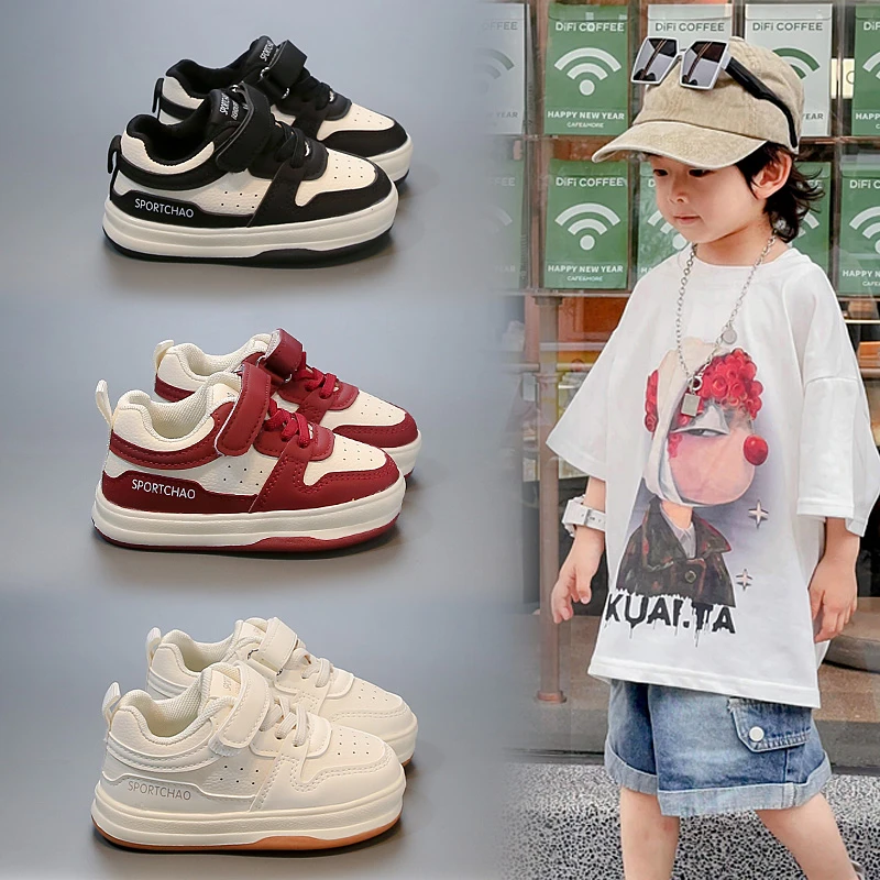 春秋季防滑透气中小童鞋鞋子男女童板鞋运动鞋婴幼儿学步鞋软底