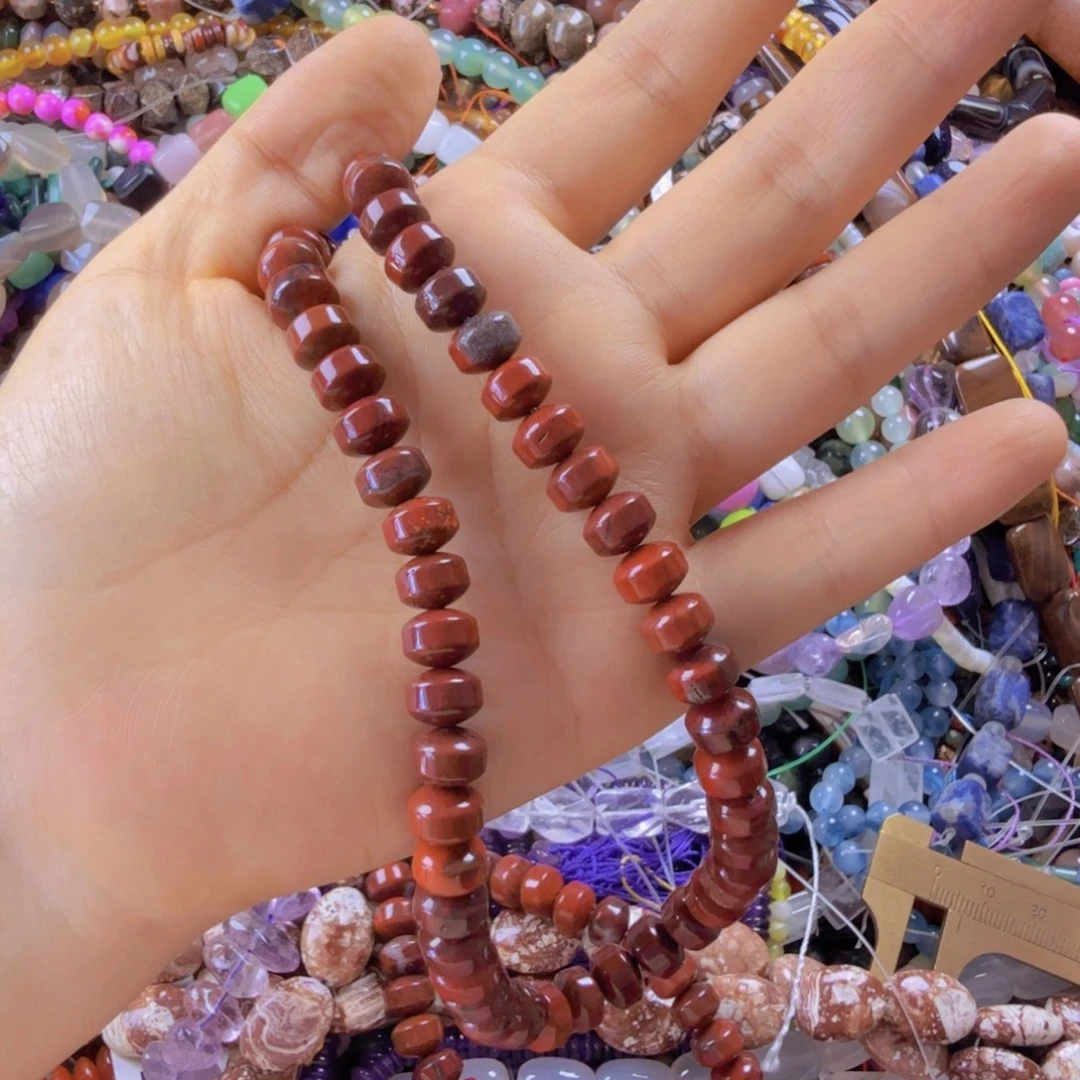 查罗石合金珠宝半成品卡6*8车轮珠一条