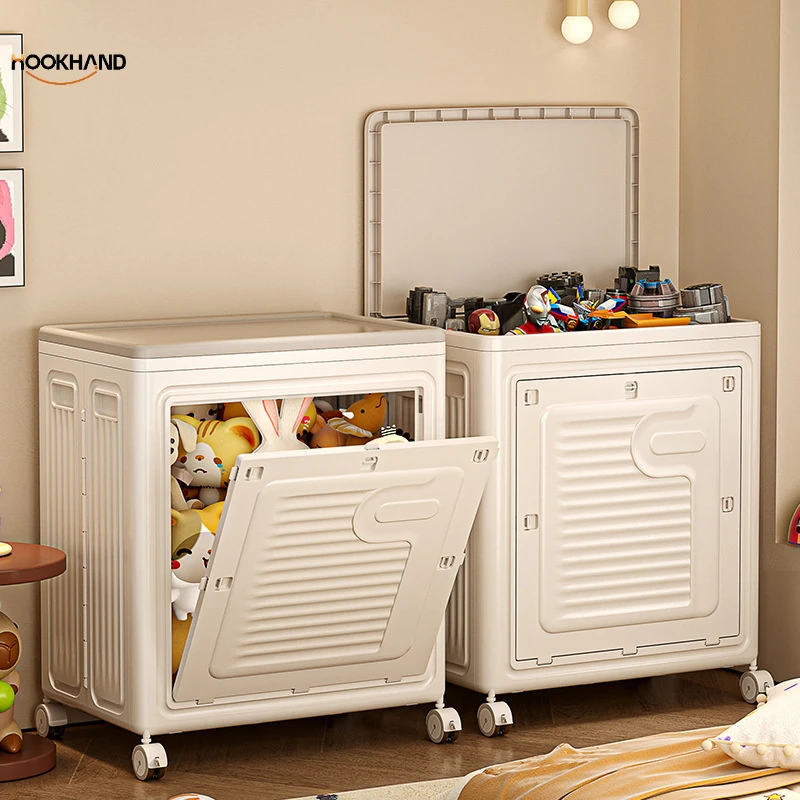 衣服收纳箱大容量超大家用翻盖带滑轮可折叠盒衣物整理被子储物柜