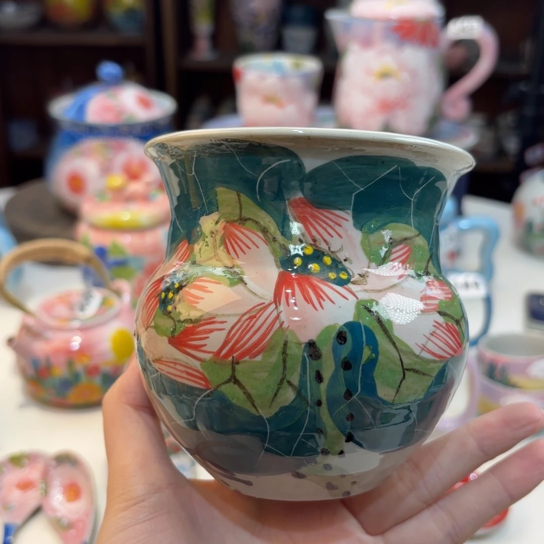 景德镇手绘高温釉下彩陶瓷茶具