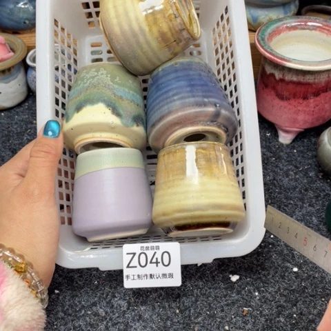 紫砂花盆微瑕040口径的4厘米
