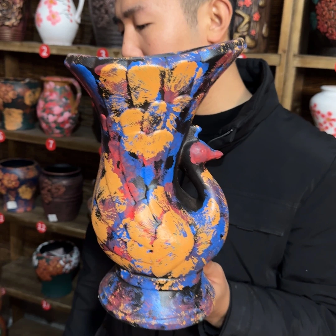 带孔高端浮雕花盆炸炸炸