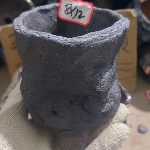 红陶粗陶花盆手工